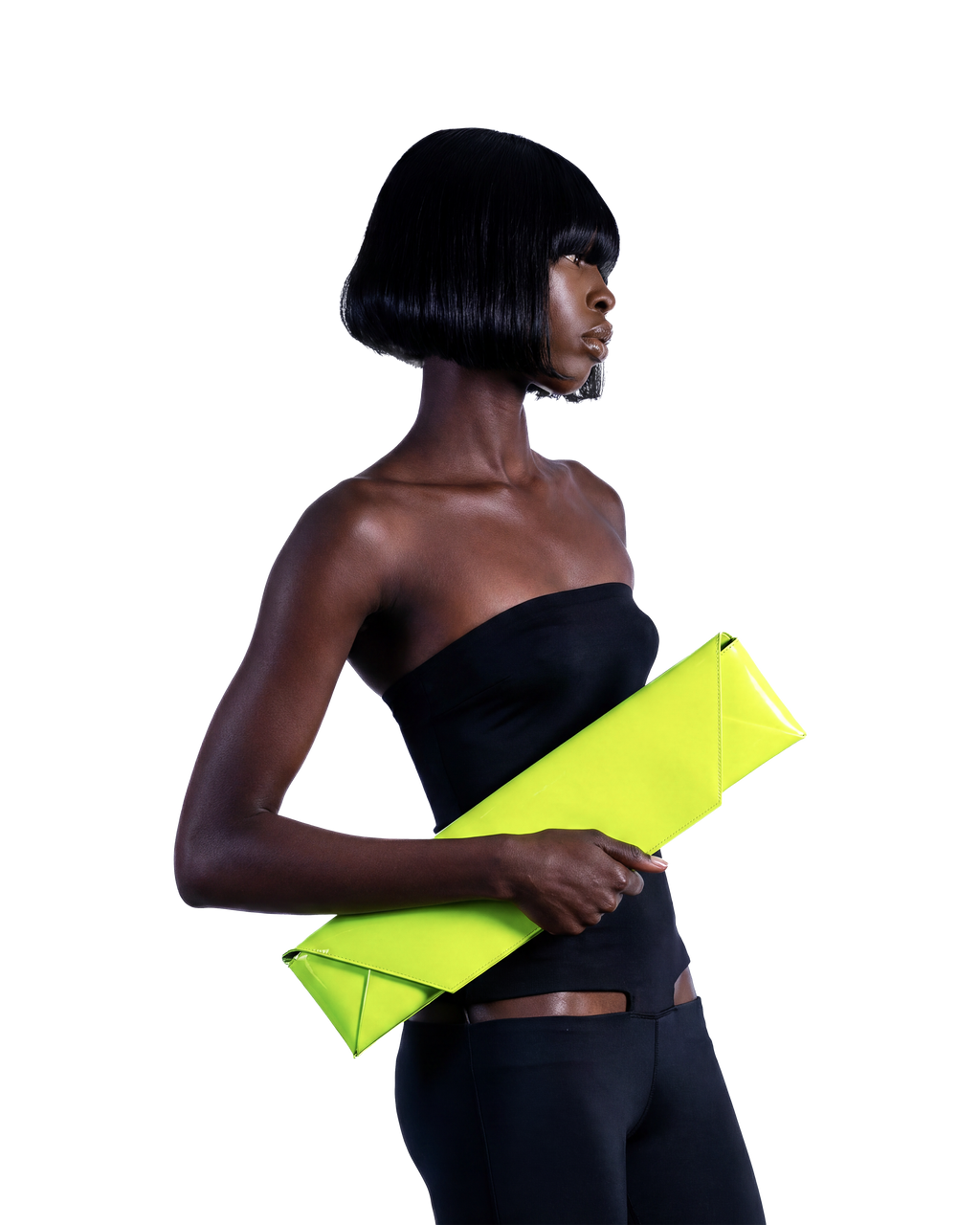 LIME YELLOW ENVELOPE BAG