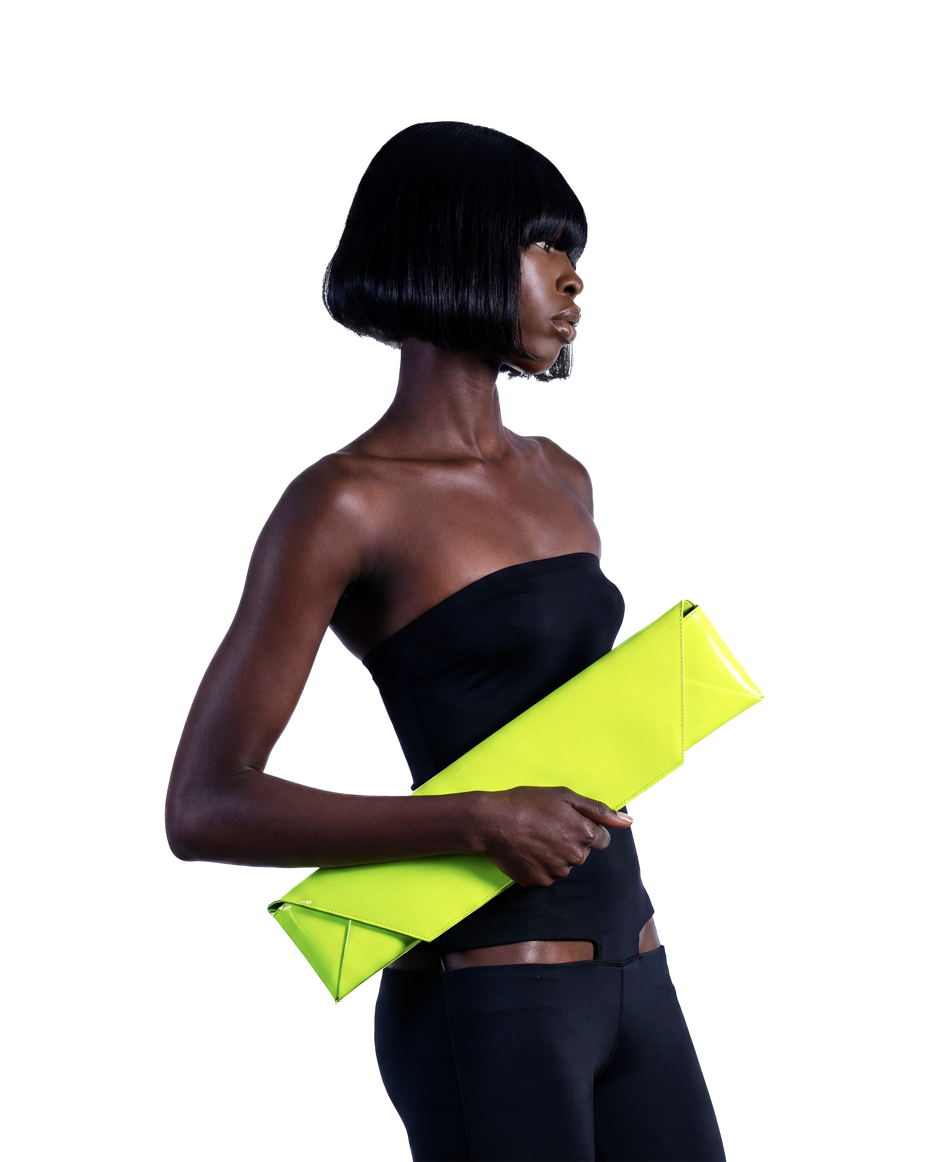 LIME YELLOW ENVELOPE BAG