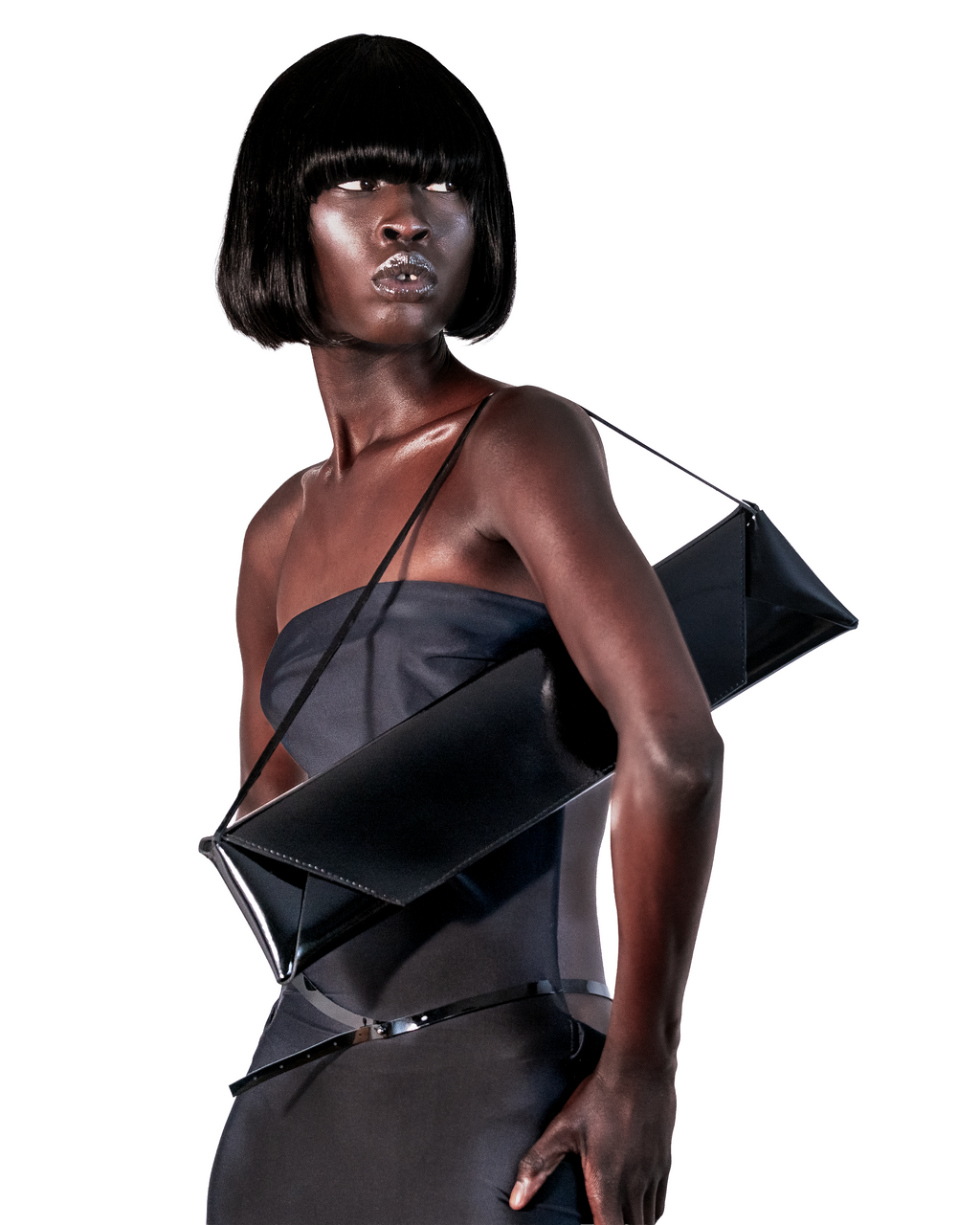 BLACK ENVELOPE BAG